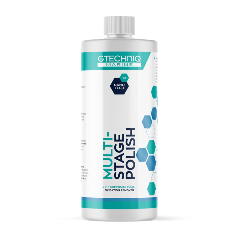 Gtechniq Marine Multi-Stage Polish - Scratch & Oxidation Remover - Supergloss Cleaner & Polish for Boats, Yachts & Ships - Gentle on Topcoat & Gelcoat 500ml