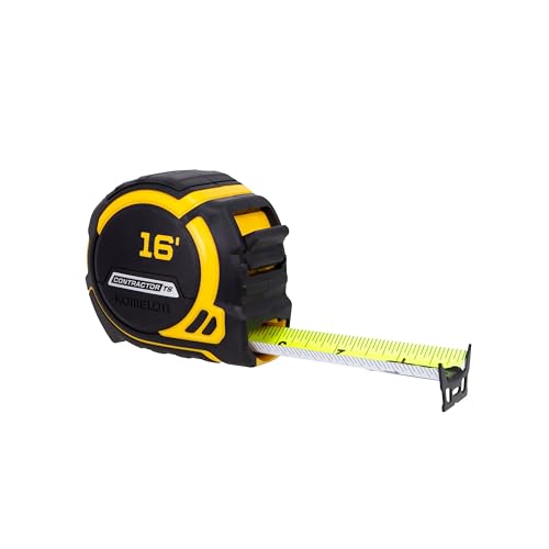 Komelon 16-Ft Contractor TS Wide blade Tape Measure with Backside Printing, Manual Lock, Long Standout (93416) 4.9 m WIDEBLADE - 16FT