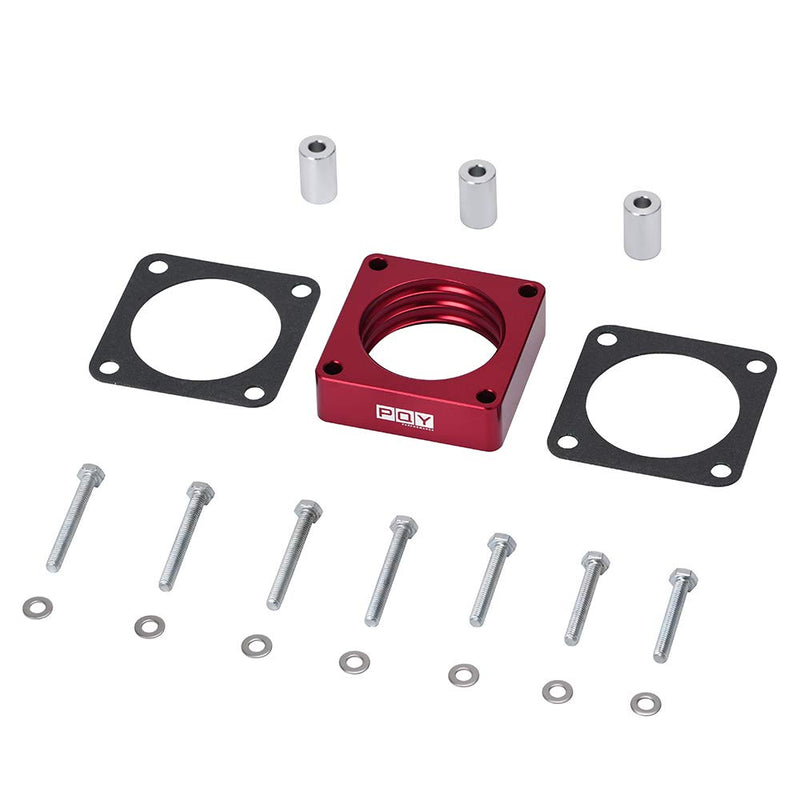 Throttle Body Spacer Compatible with 91-06 Jeep Wrangler TJ YJ LJ Cherokee XJ 2.5L/4.0L Engine Gas MJ w/Gasket 1" Raise Manifold Carb Red