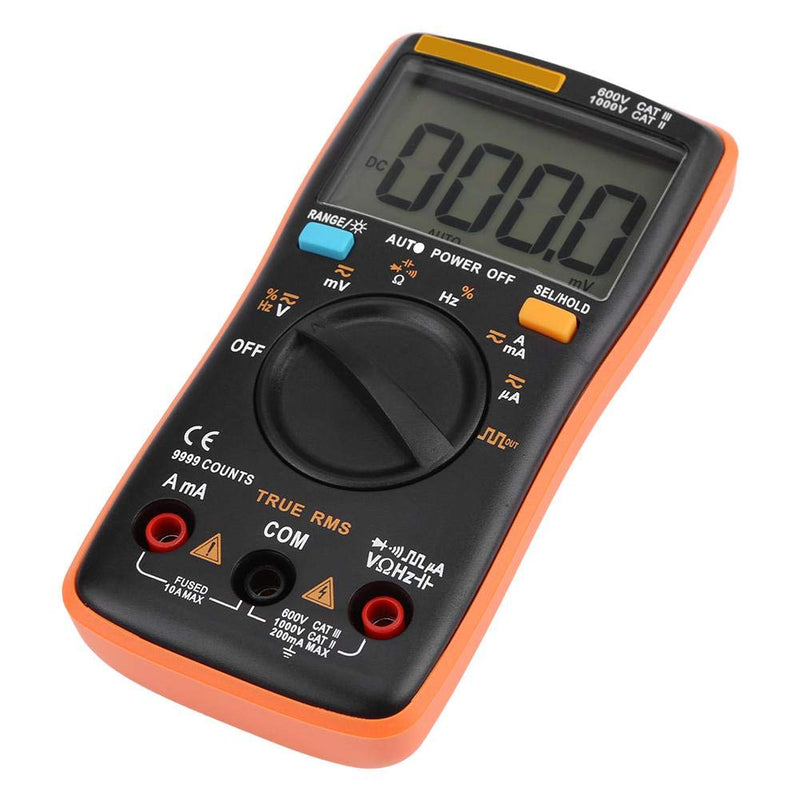 True RMS Digital Multimeter with Continuity & Diode Test, AC DC Voltage, Ammeter, Ohm Meter for Home, Automotive, Electrical Use