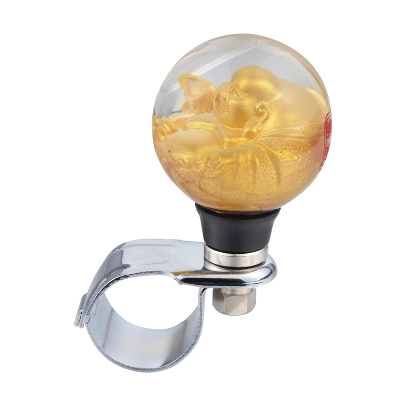 Abfer Car Steering Wheel Spinner Knob Turning Assist Suicide Grip Handle Brody Knobs Fit Most Vehicles Trucks Boats, Gold