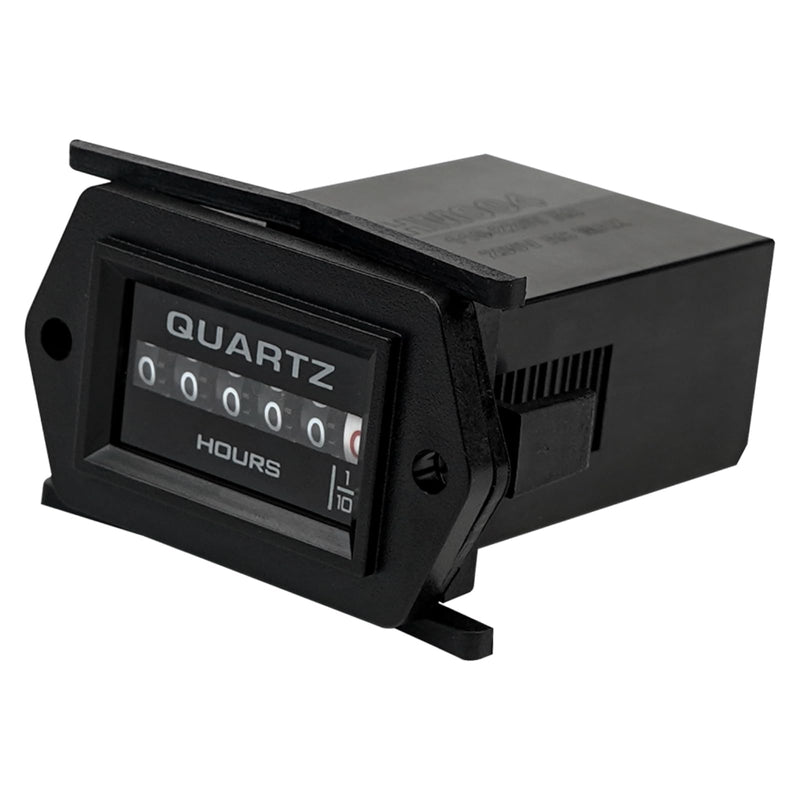 Jayron JR-HM004 Mechanical Hour Meter AC 110-250V No Battery Long Life Surface Waterproof Design Easy Installation for Generator Air Compressor Lawn Mowers Snowblower