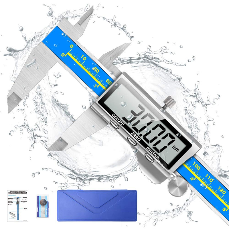 Caliper Measuring Tool Digital Caliper Industrial Quality Precision Electronic Vernier Caliper Inch/Millimeter Measurement Micrometer for Jewelry - Accuracy Ip54 Waterproof Caliper Measure Tool A-Industrial