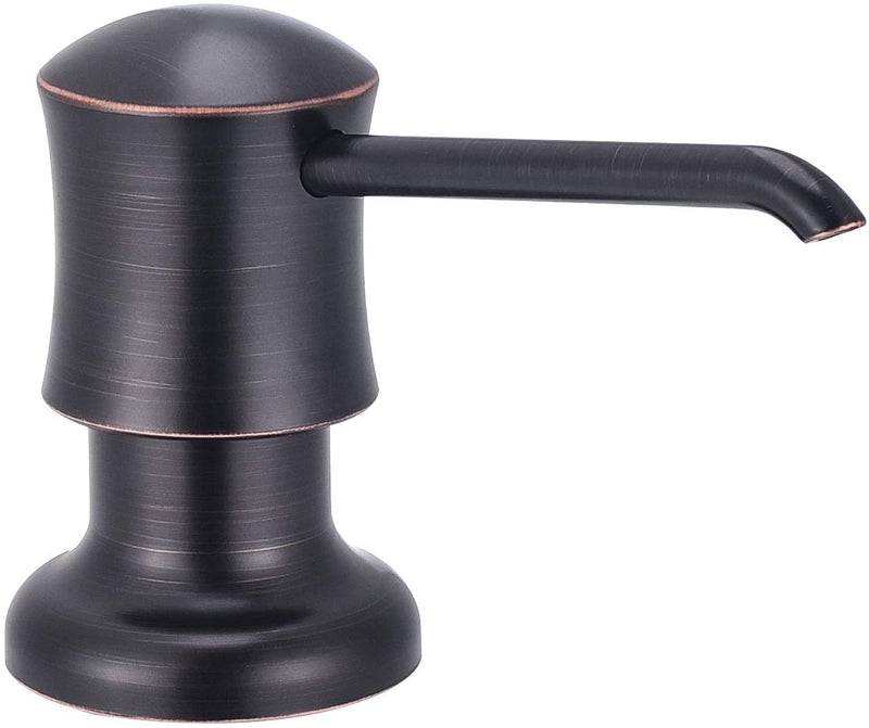 SAMODRA Sink Soap Dispenser for Kitchen Oil Rubbed Bronze Dish Lotion Dispenser 12 OZ Bottle Built in Design Refill from The Top