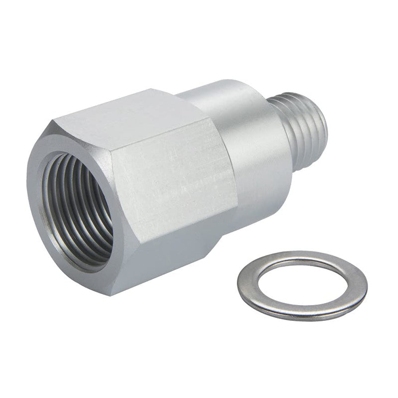 Joywayus Aluminum Oil Pressure Sensor Adapter Swap Male M12x1.5 to Female 1/4" NPT Thread Pipe Fittings Male M12*1.5 and Female 1/4" NPT