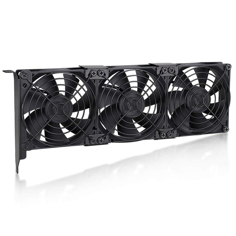 Wathai 3x90mm GPU Cooler Fans, 10.86in(L) x 4.72in(W) x 1.18in(H), Desktop, 120 CFM, 37dBA, PWM Controllable, 12V, 1800RPM, For Gaming, Video Editing, Mining Rigs 3x92mm