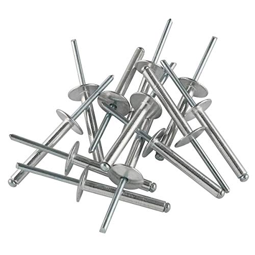 E-outstanding Core Pulling Rivet 60PCS 3/16x1-3/8inch(4.8x35mm) Large Flange Aluminum Blind Rivet Self-Plugging Open End Decorating Fastener Nails Pop Rivets 3/8 Inch