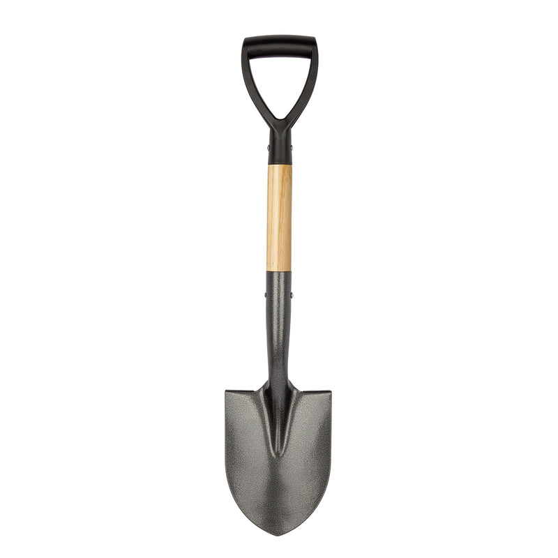 VNIMTI Shovel for Digging, Round Small Shovel with Wooden D-Handle, Metal Garden Shovel for Gardening, 28 Inches
