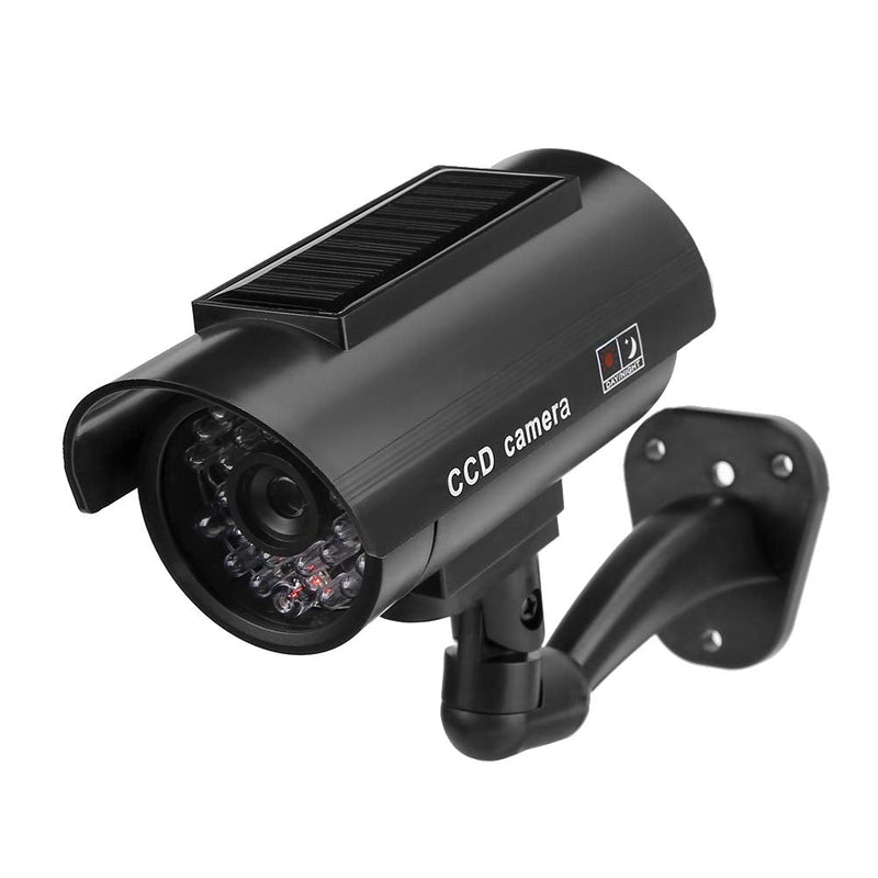Dioche Solar Power Dummy Fake Security Camera, Outdoor Shape Anti-Theft Surveillance Camera with Flashing LED Light