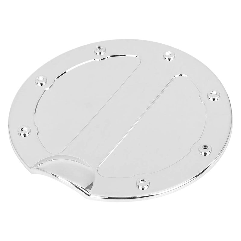 X AUTOHAUX Silver Tone Car Gas Tank Cap Fuel Filler Door Cover for Ford F150 2009-2014