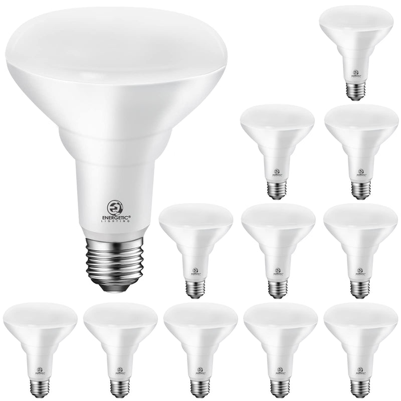 Energetic LED Flood Light Bulbs BR30 Indoor, 65W Equivalent, Dimmable, Daylight 5000K, Indoor Flood Lights for Recessed Cans, 12 Pack Daylight 5000k 65w 650lm 12 Count (Pack of 1)