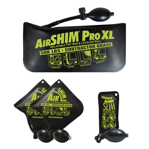 Calculated Industries 1132 AirShim Inflatable Pry Bars & Leveling Tools 4-pc Combo Set of 4