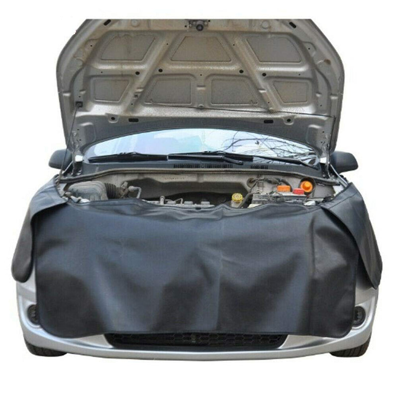3pcs set Black Automotive Mechanic Magnetic Leather Front Fender Cover Mat Pad Set with Hooks for Repair Automotive Work