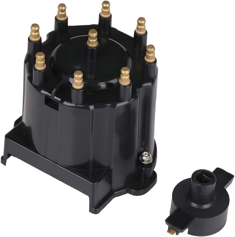 Distributor Cap and Ignition Rotor Kit for Marinized 5.0L, 5.7L, 350 V-8 MerCruiser Engines Made by General Motors with Delco HEI Ignition - Replaces 808483Q1, 18-5281