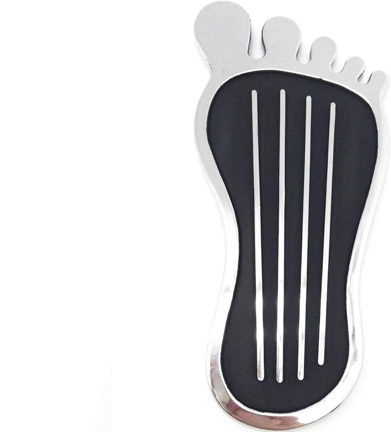 Pedal Pad-Style Cover - No Drilling Anti-Slip Aluminum Brake and Accelerator Pedal Covers - Hot Rod Rat Chrome Custom Gas Pedal Pad Cover Accessories