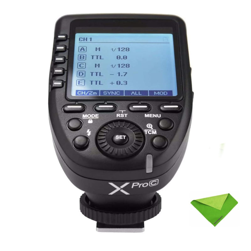 GODOX Xpro-C 1/8000s HSS TTL Wireless Flash Trigger 5 Dedicated Group Buttons 11 Customizable Functions for Canon EOS Hotshoe Camera Flash TT350C V350C TT685C V860 V850 AD200 AD400Pro AD600 Pro AD600