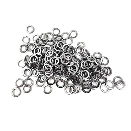 M6 Stainless Steel Split Lock Washers, 6mm ID, 10mm OD,18-8 (304) Stainless Steel, Spring Lock Washers for M6 Screw Bolts 150pcs (M6)