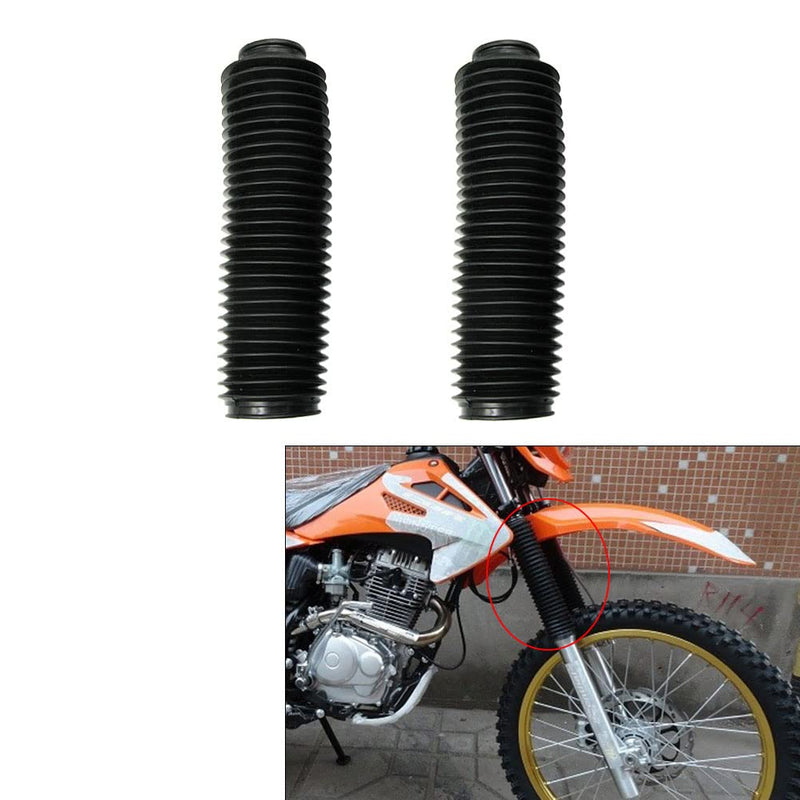10" Universal Motorcycle Bike Front Fork Cover, Rubber Front Fork Dust Cover Boots Protector Shock Gaiters Pad Wrap Cover Set