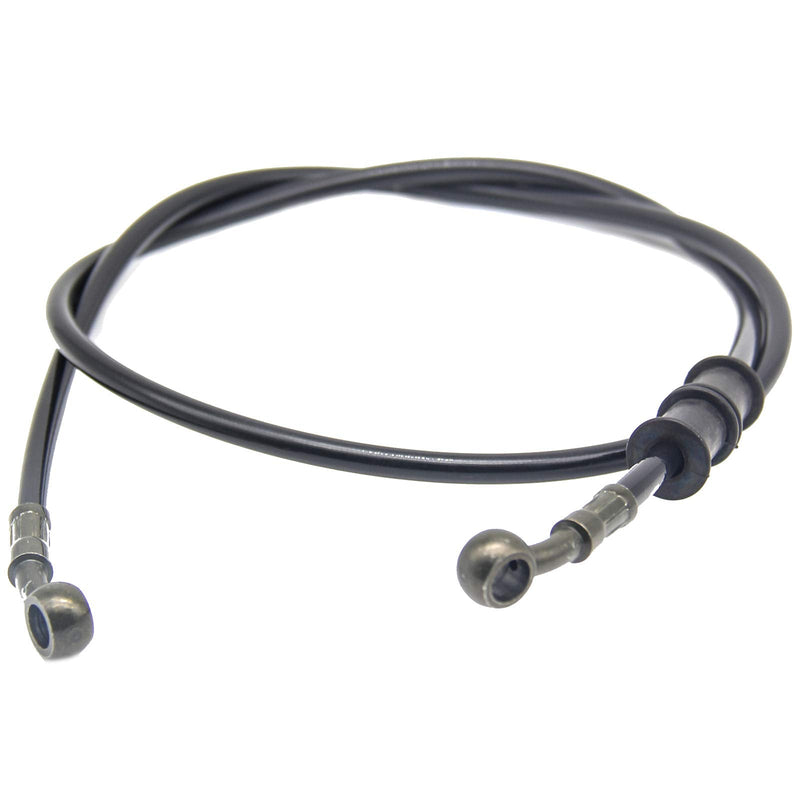 Stainless Steel Brake Hose, Braided Steel Clutch Line, Pack of 1, Flexible Brake Line for Motocross, Street Bikes (120cm/47.2", Black) 120cm/47.2"