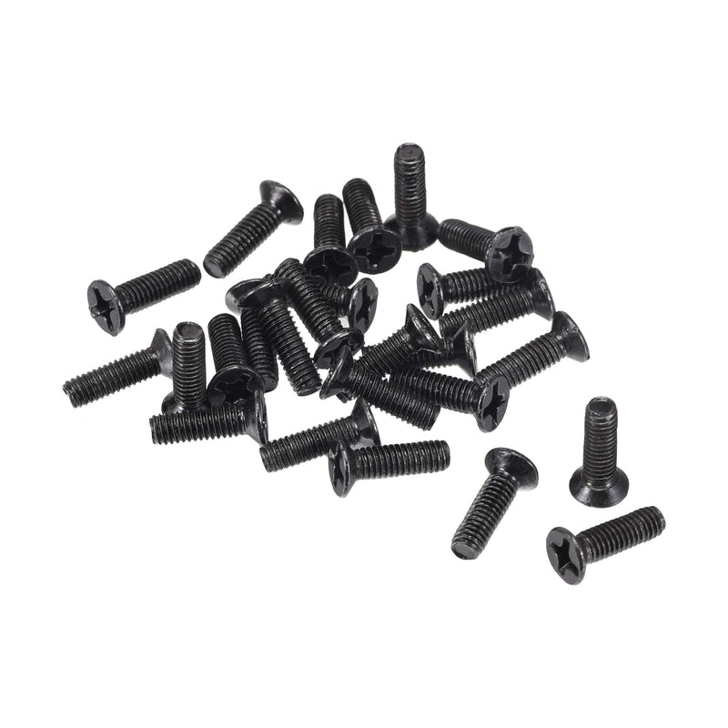 uxcell M3 x 10mm Phillips Screw Fastener Black for Laptop PC TV Fan Switch 350pcs M3x10mm