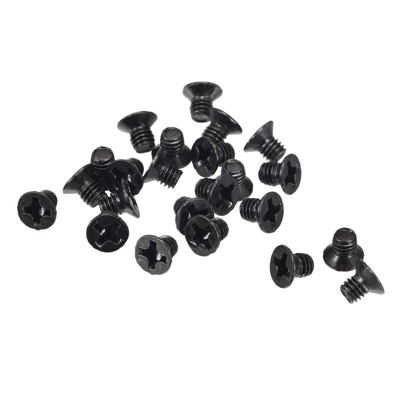 uxcell M3 x 4mm Phillips Screw Fastener Black for Laptop PC TV Fan Switch 150pcs M3x4mm