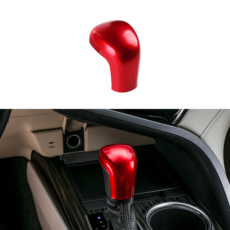 CKE Compatible with Toyota Camry 2025 2024 2023 2022 2021 2020 2019 2018 for Corolla Cross Avalon Accessories Car Gear Shift Knob Cover Trim Protector Cap -Red Red