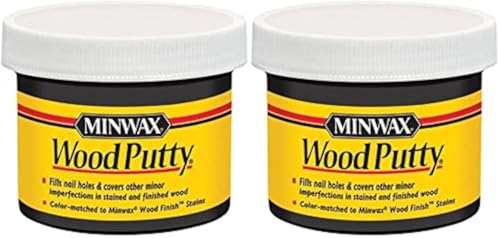 Minwax 13618000 Wood Putty, 3.75 Ounce, Ebony-2 Pack