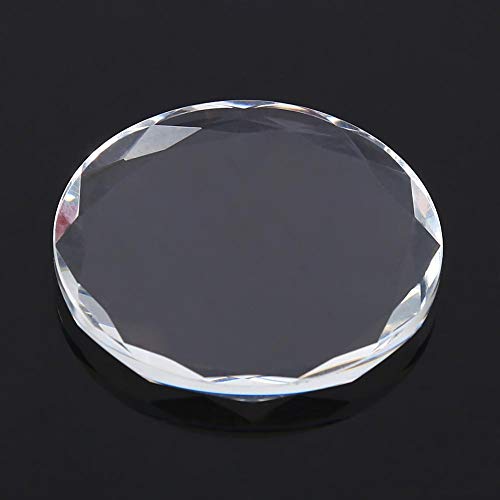 Eyelash Glue Holder, Lash Separator with Adhesive Glue Pallet Extensions Round Crystal Tray for Salon Home Use