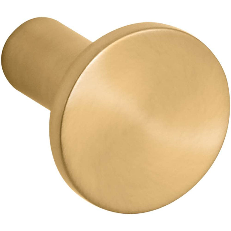 Purist 1-1/16 Inch Mushroom Cabinet Knob Vibrant Brushed Moderne Brass
