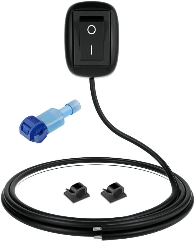 12V-220V/10A SPST Paste Type Button Switch with 1m Wire,Water Drop Shape Off/ON Switch for Fog Driving Lights,Neon Lights,LED Light Bar Black-1m wire