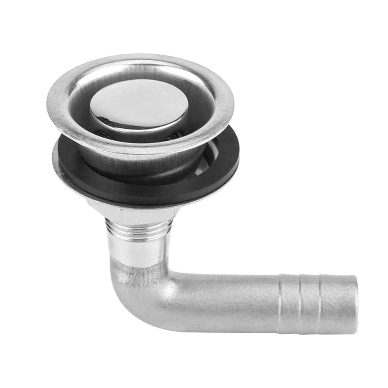 SHENGHUISS Boat GAS Fuel Tank Vent for 5/8 inch Hose, Stainless Steel 316 Marine 90 Degree Thru-Hull Fuel Gas Tank Vent with Mounting Gasket Hardware with Cap