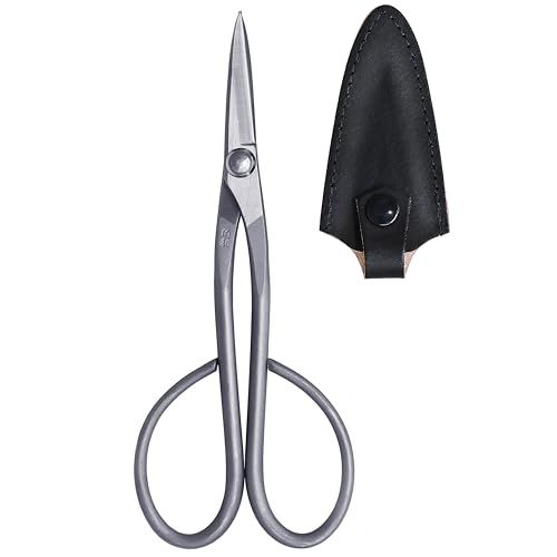 KAKURI Satsuki Bonsai Scissors Made in Japan 7", Japanese Stainless Steel Blade, Precision Bonsai Shears for Fine Pruning and Trimming