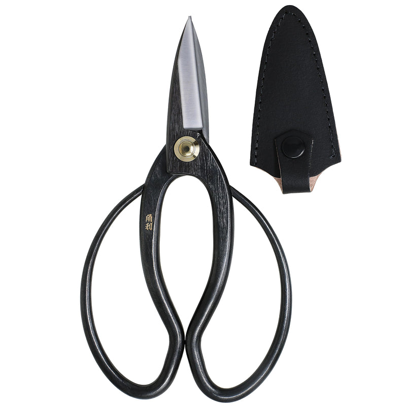 KAKURI Bonsai Scissors Made in Japan 7", Japanese Carbon Steel Blade, Okubo Shears for Bonsai and Garden Use