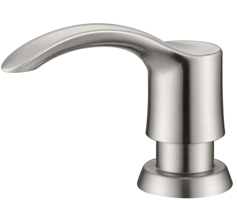 GAGALIFE Kitchen Sink Soap Dispenser with Large Bottle (Brushed Nickel), Built in Sink Soap Dispenser Refill from Top G080BN Brushed Nickel