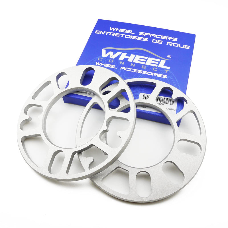 WHEEL CONNECT Universal Wheel Spacer,8mm Thickness(5/16inch),Fit Bolt Pattern 4x98, 4x100, 4x108, 4x114.3, 5x100, 5x105,5x108, 5x110, 5x112, 5x114.3,5x120, Cast Aluminum, Pack of 2. 4 or 5 lugs Universal - 8mm(5/16inch)