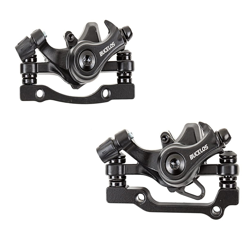 BUCKLOS MTB Bike Disc Brake kit, Mechanical Disc Brakes Aluminum Alloy Caliper for Mountain Bike with 160mm Stainless Steel Rotor/Floating Rotors Black