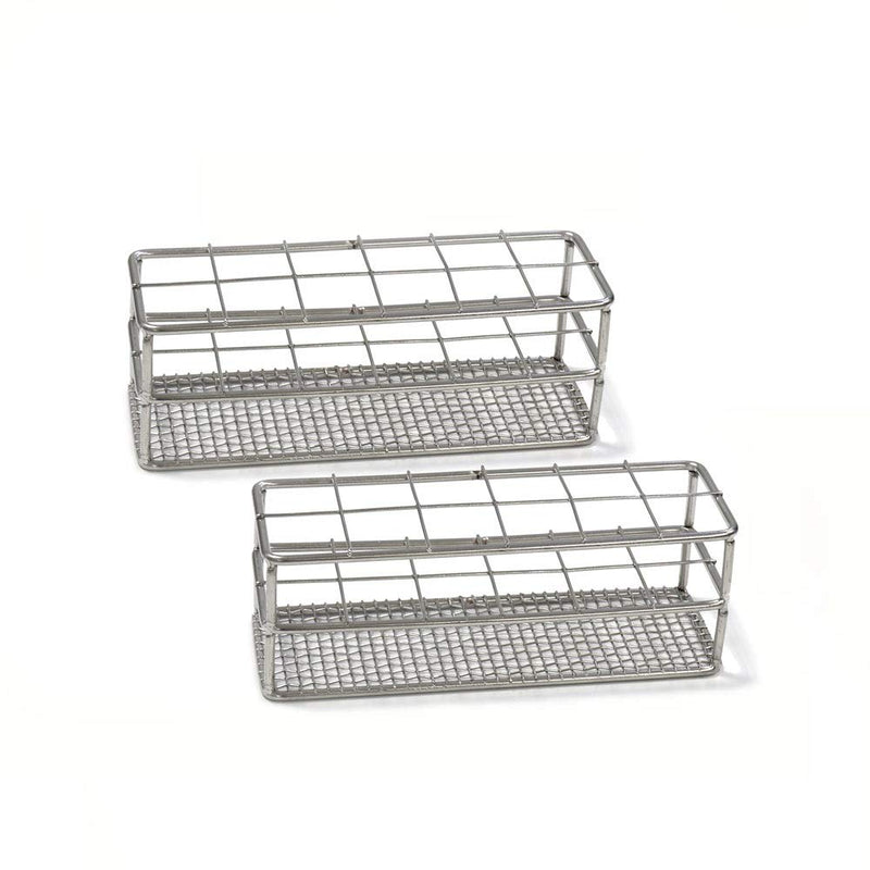 Sturdy Stainless Steel Tube Rack, Wire Constructed, 12 Holes, Suitable for Tubes of Dia.≤25mm, Pack of 2, TTR012-002 12 Holes, for Tubes of Dia.≤25mm