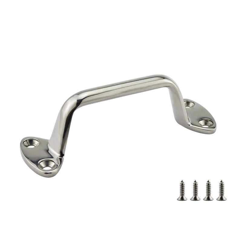 NRC&XRC Heavy Duty 316 Stainless Steel 6" （150MM） Marine Grade Boat Polished Marine Grab Handle Handrail W/Screws Boat Yacht Accessoies 1PC