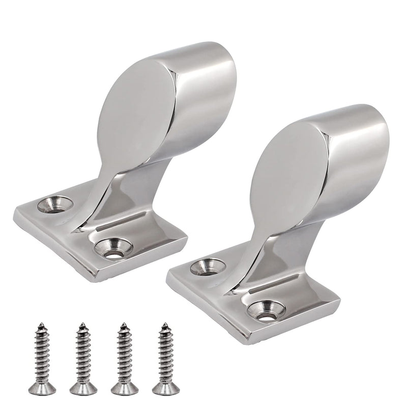 SHENGHUISS 2 Pack 7/8 inch Stainless Steel 316 Hand Rail Fitting, 60 Degree End Lift Handrail Fitting for 7/8 inch O.D. Tube Marine Boat Yacht with Screws 2 Pcs 7/8” End
