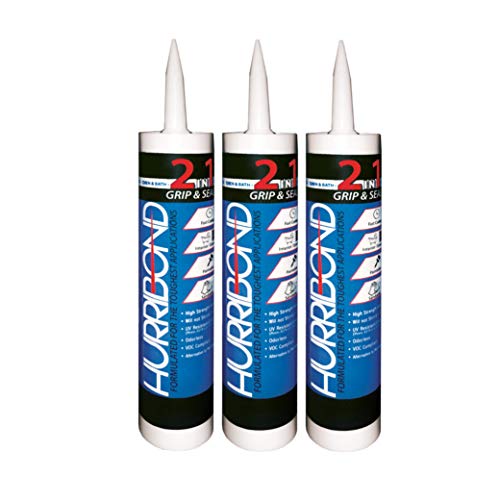 2-in-1 Adhesive and Caulk 3-Pack White