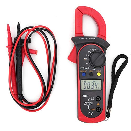 Oumefar Automatic Digital Clamp Meter Current Multimeter DC AC Voltage Diode Tester 4000 Counts Multimeter Maintenance Kit for Electrician(red)