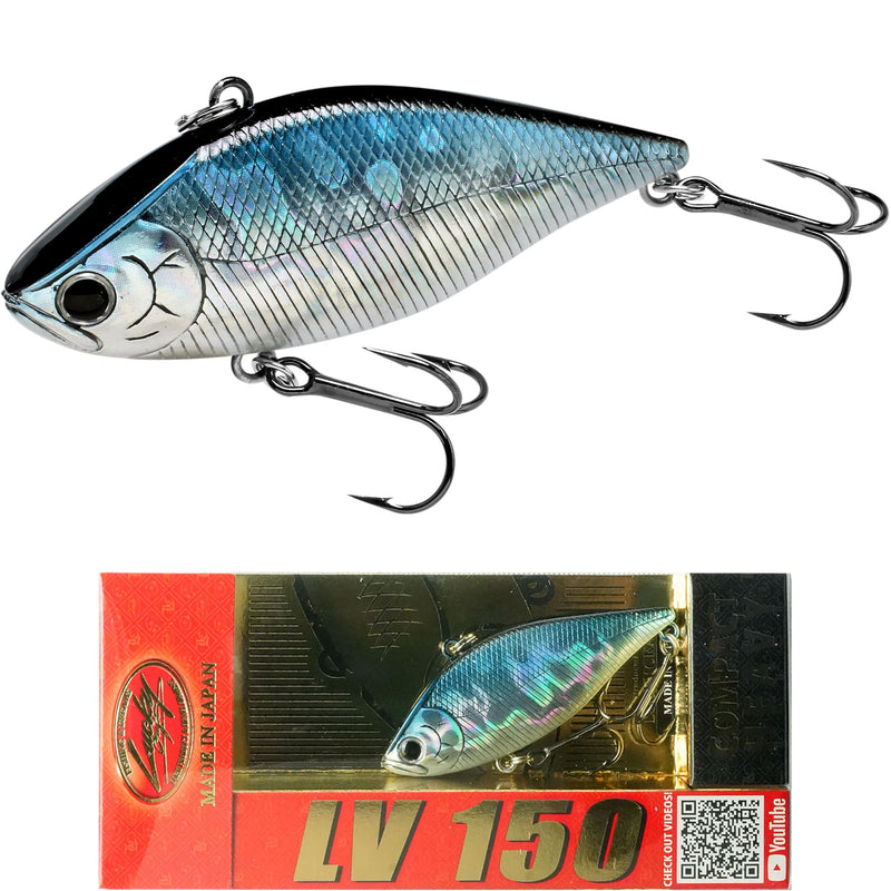 LUCKY CRAFT LV-150, Freshwater Bass Fishing Lure, Lipless Crank Bait, Smallmouth, Sinking, Tournament Winning, Perfect Wobbling, Fishing Gear, Fishing Accessories, Fishing Tackle 052 Aurora Black
