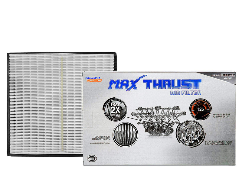Spearhead MPG Defense Max Thrust Engine Air Filter For All Mileage Vehicles, Fits Like OEM, Restores MPG & Acceleration (MT-295) MT-295 1-Pack