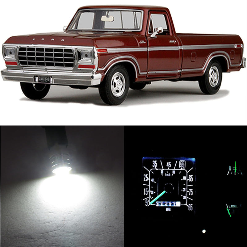 WLJH Super Bright White Instrument Cluster Lights Panel Gauge Speedometer Tachometer Bulb Indicator Lamp Full Led Dash Light Kit For Ford F150 F250 F350 1967-1979, Pack of 8