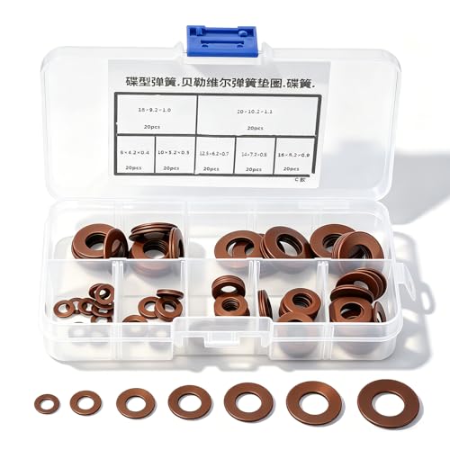 Oumefar Locking Washers Connection Stainless Steel Compression Flat 7 Sizes Disc Spring fDisc Gasket or Industry Production