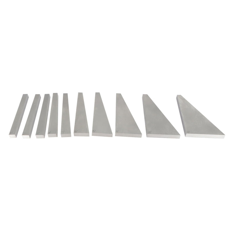 findmall 10 Pcs Accuracy Angle Block Set Machinist Tool 1°- 30°Lathes Milling Ground Gauge Inspection Block Set