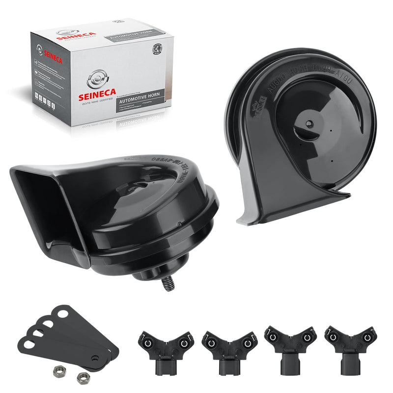 SEINECA Car Horn Compatible with Hyundai horn,12V Waterproof Snail horn 110-125db High/Low Tune(With Two Pairs of Plug) Replacement for H
