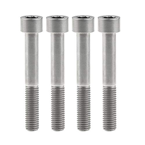 Titanium Cap Socket Head Bolts M10 (M10x60mm Pitch 1.25mm, Silver) M10x60mm Pitch 1.25mm Normal Titanium