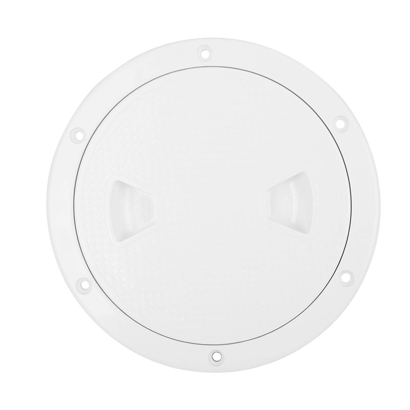 X AUTOHAUX 6" White Circular Non Slip ABS Inspection Hatch Deck Plate with Detachable Cover