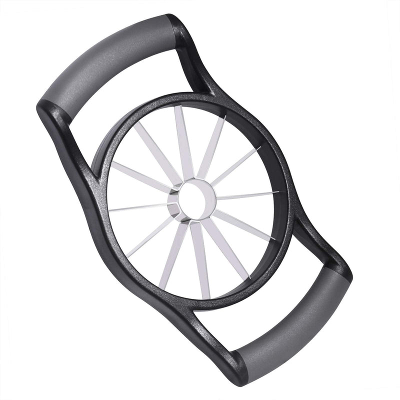 Newness Apple Slicer, [Upgraded] 12-Slice Apple Slicer and Corer, Heavy Duty Stainless Steel Apple Cutter, Divider, Wedger with Ultra-Sharp Blade & Ergonomic Grip Handle for Pears and More